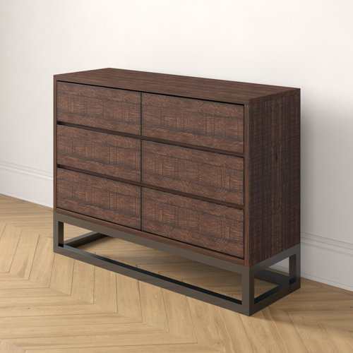 Mercury Row® Joshua 6 Drawer 48" W Double Dresser & Reviews Wayfair